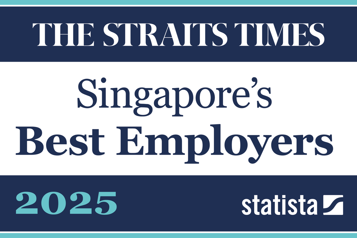 Singapore’s Best Employers 2025 award badge by The Straits Times and Statista.