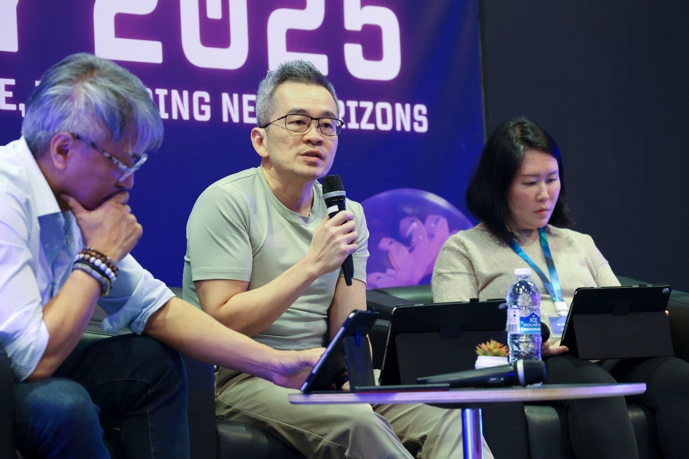 Group of people sitting and talking