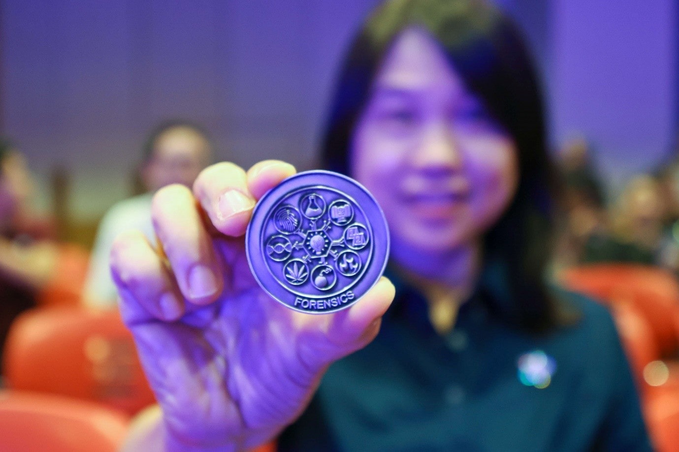Woman with coin