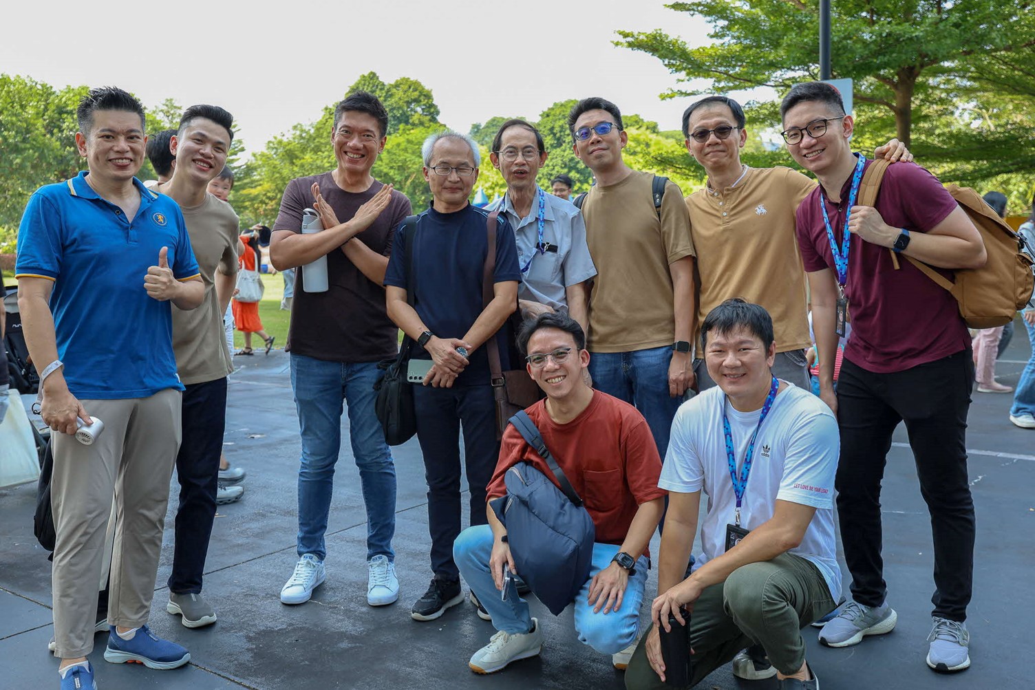 HTX pioneer Gordon Yong and his colleagues at HTX Family Day 2025.