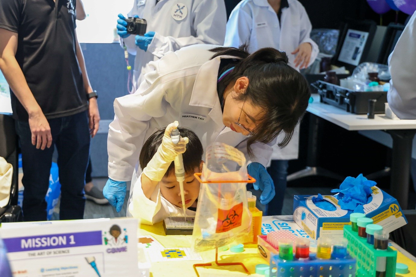The experiential zone at HTX Family Day 2025’s indoor open house.