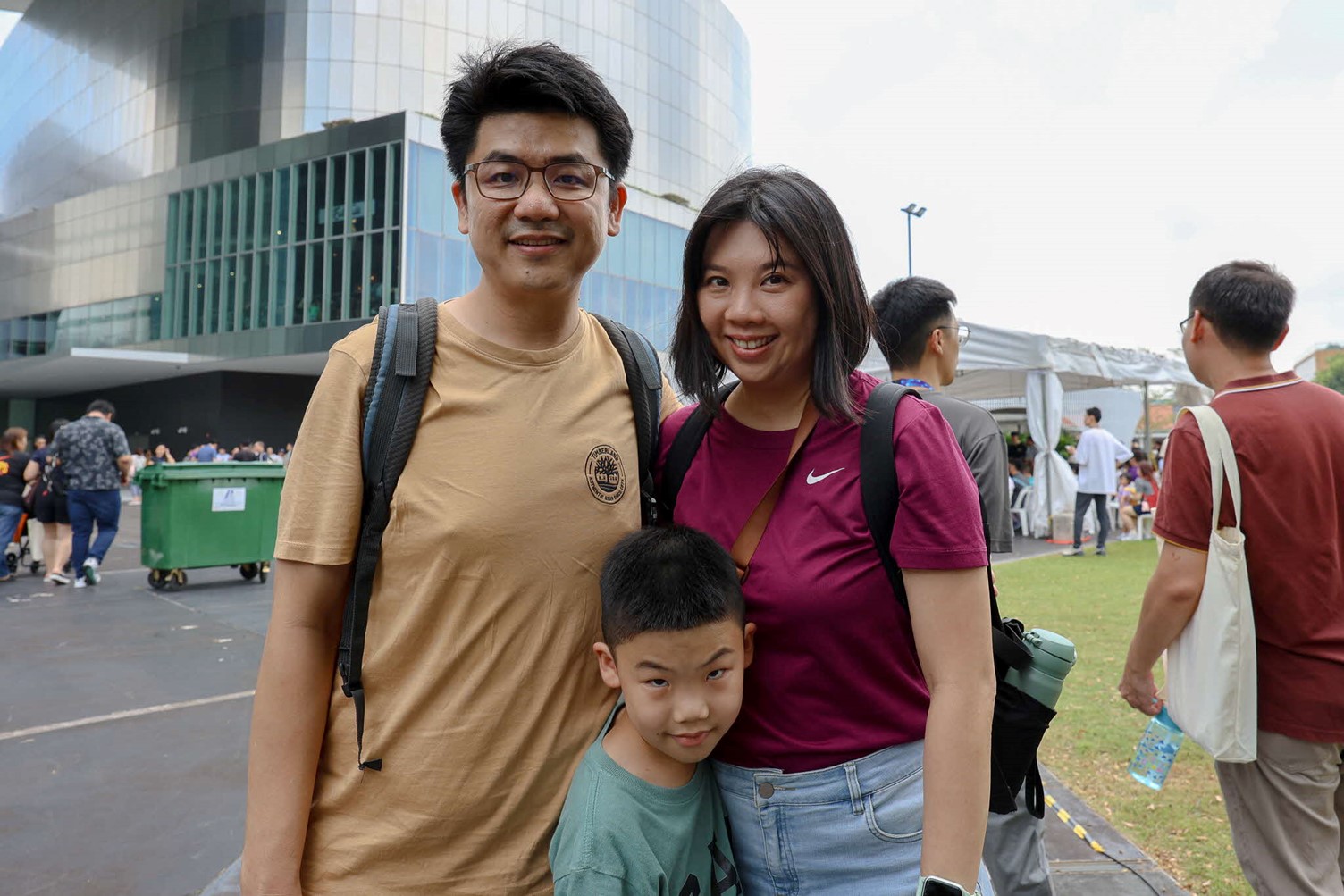 Wong Swee Liang and his family at HTX Family Day 2025.