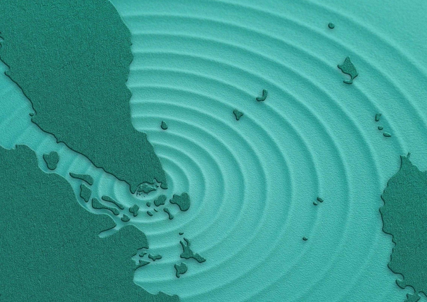 A map of an ocean.