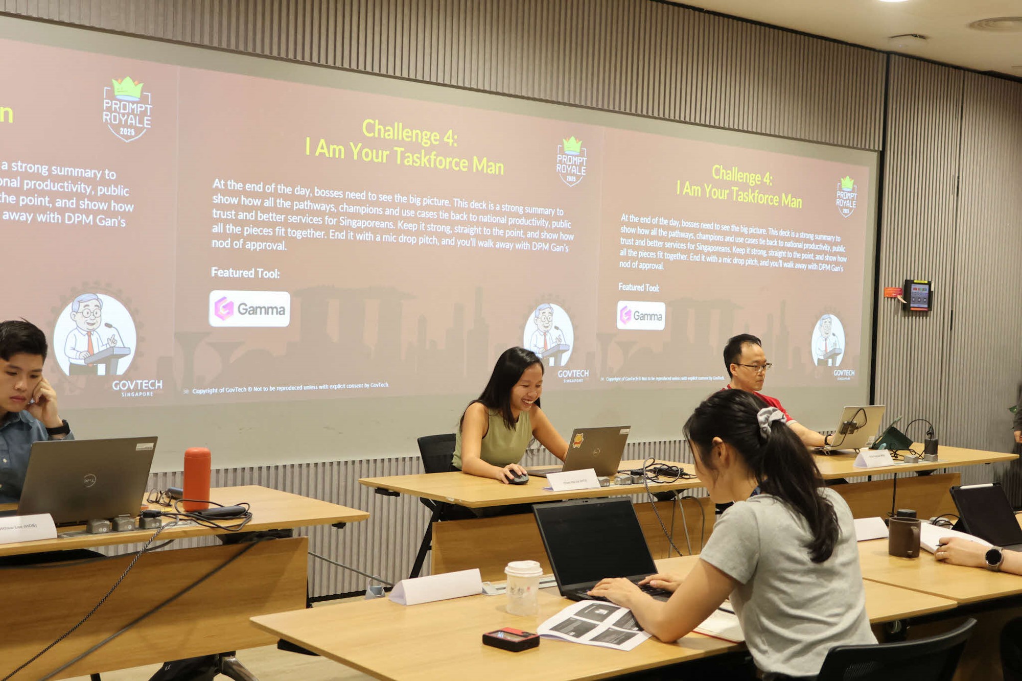 Participants tackling Challenge 4 using Gamma tool.