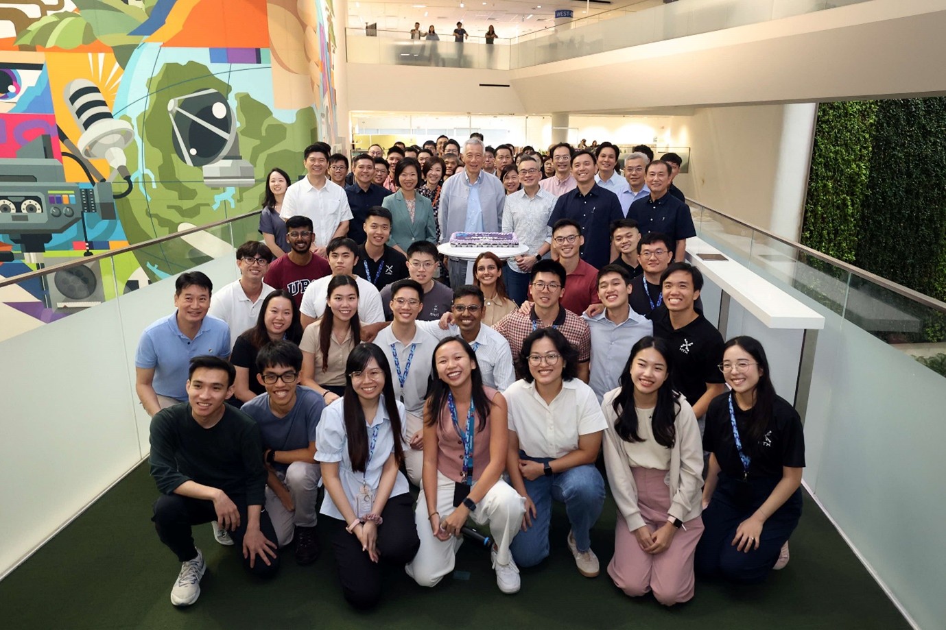 A large group of people posing for a photo.