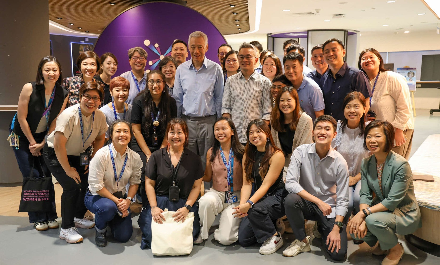 A group of people posing for a photo.