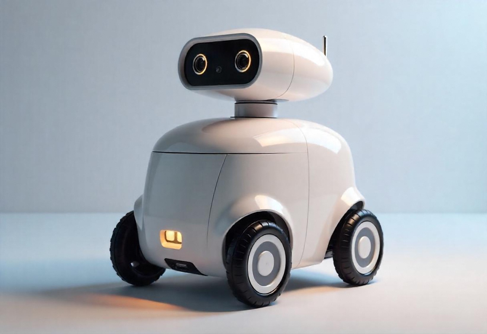 Mini robot with two camera eyes.