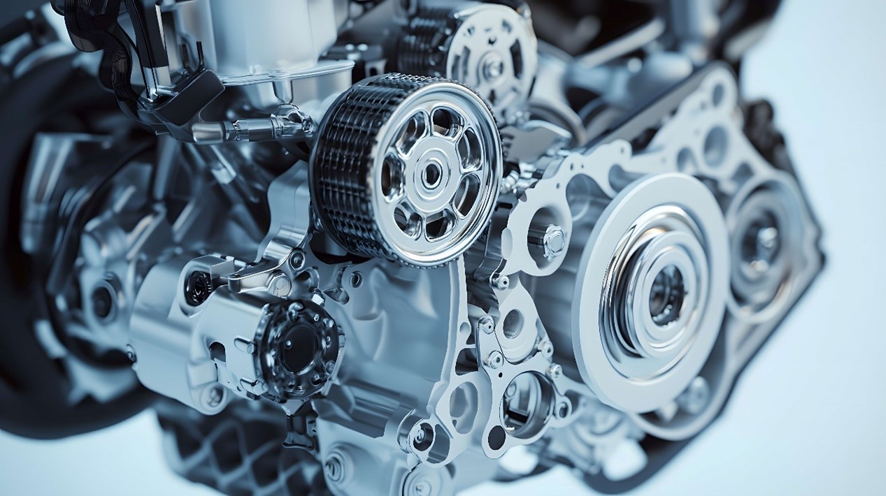 Up close of motor gear.