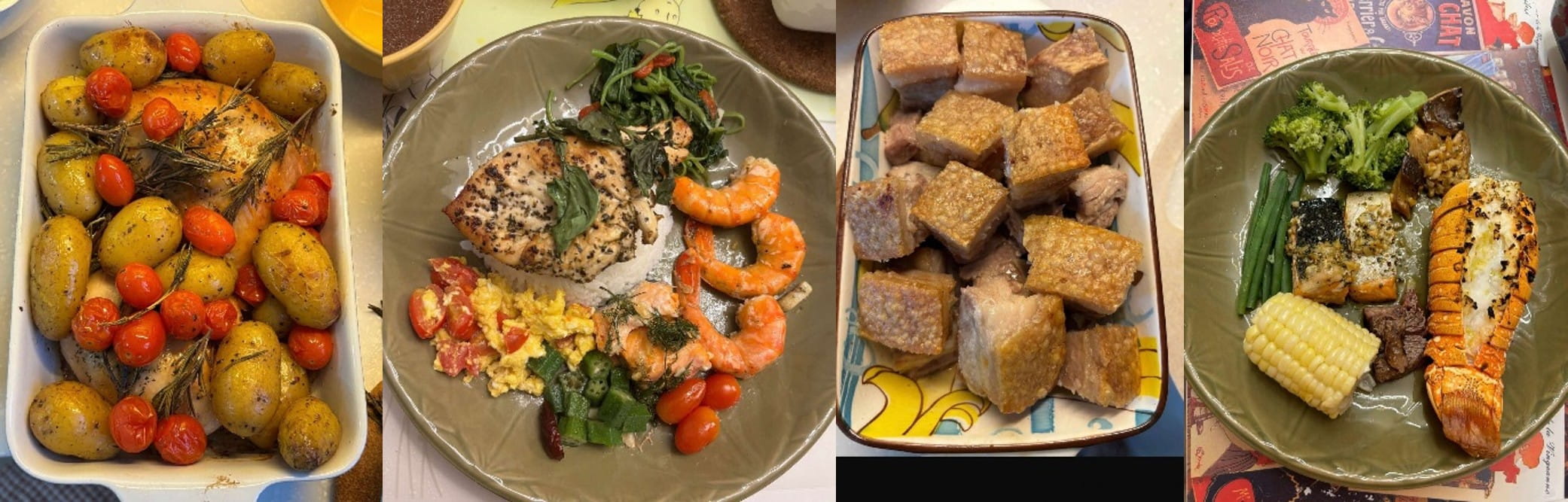 A collage of various dishes.