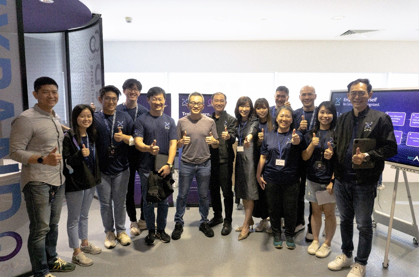 A group of people posing for a photo.